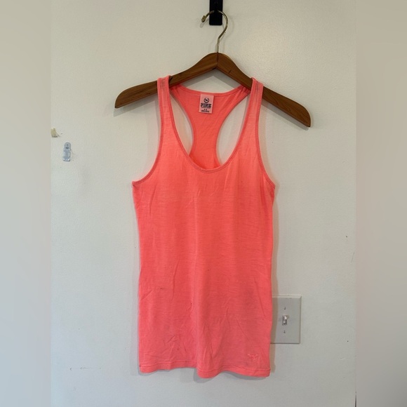 PINK Y2K Victorias Secret Raceback Tank Top Women Small Pink Workout Athletic - Picture 1 of 6
